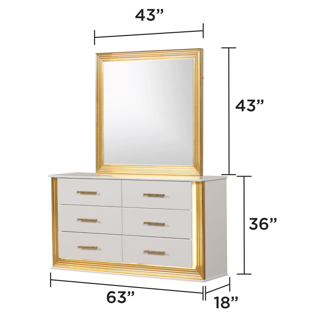 Obsession - Bedroom Set With LED - HearthHub