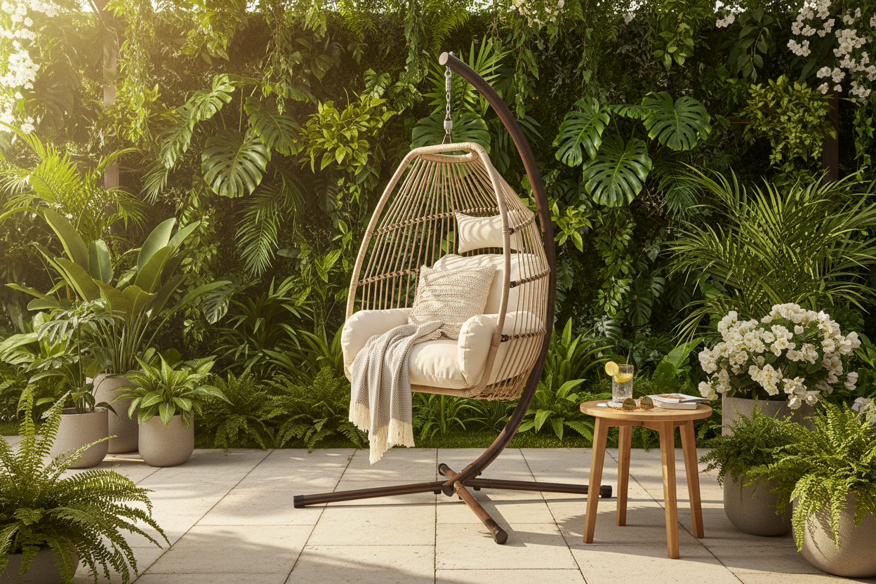 Gardeon Outdoor Egg Hanging Swing Chair Hero