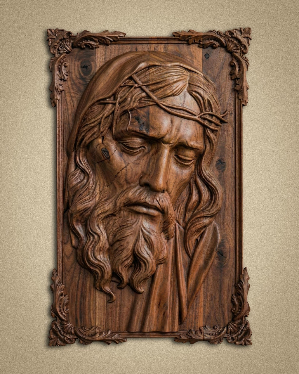 Hand - Carved Jesus Relief - HearthHub