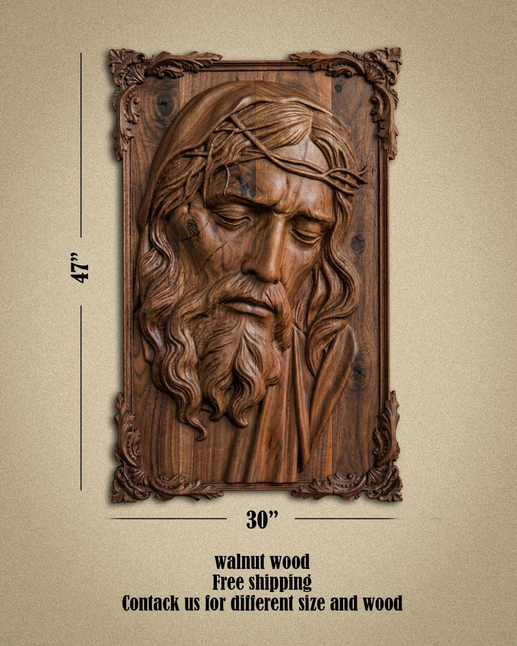 Hand - Carved Jesus Relief - HearthHub