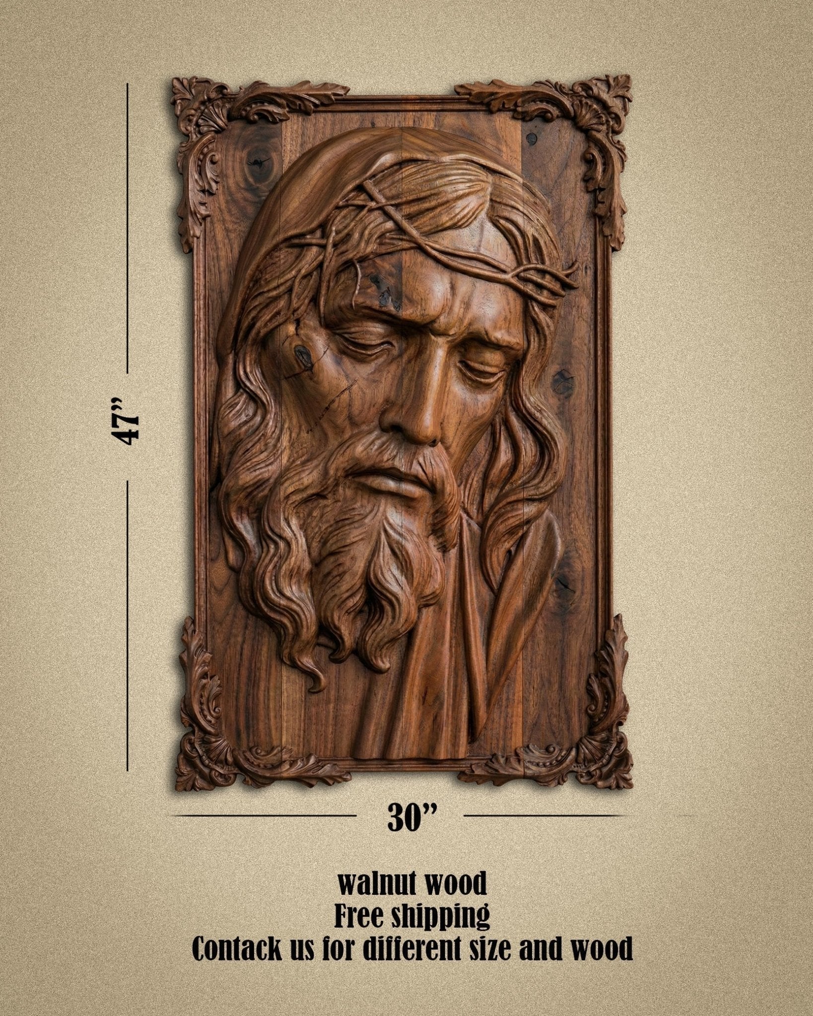 Hand - Carved Jesus Relief - HearthHub