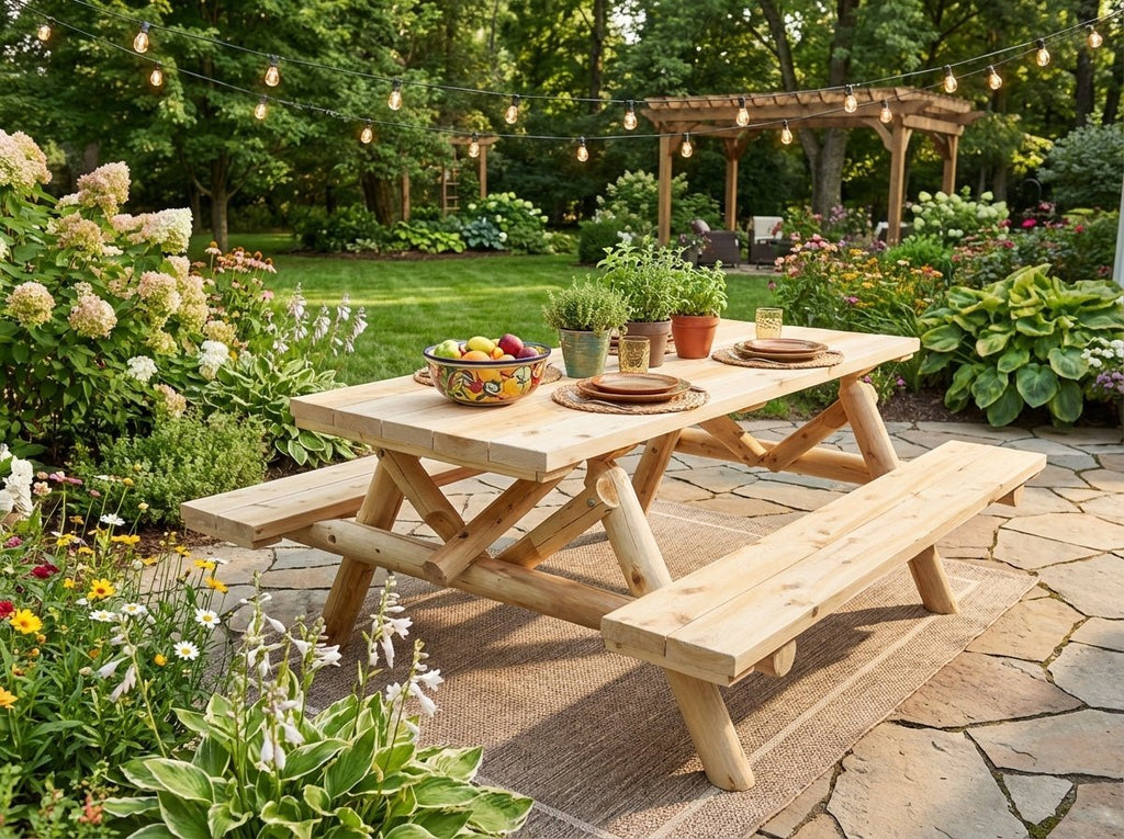 Outdoor Farmhouse Dining Table - HearthHub