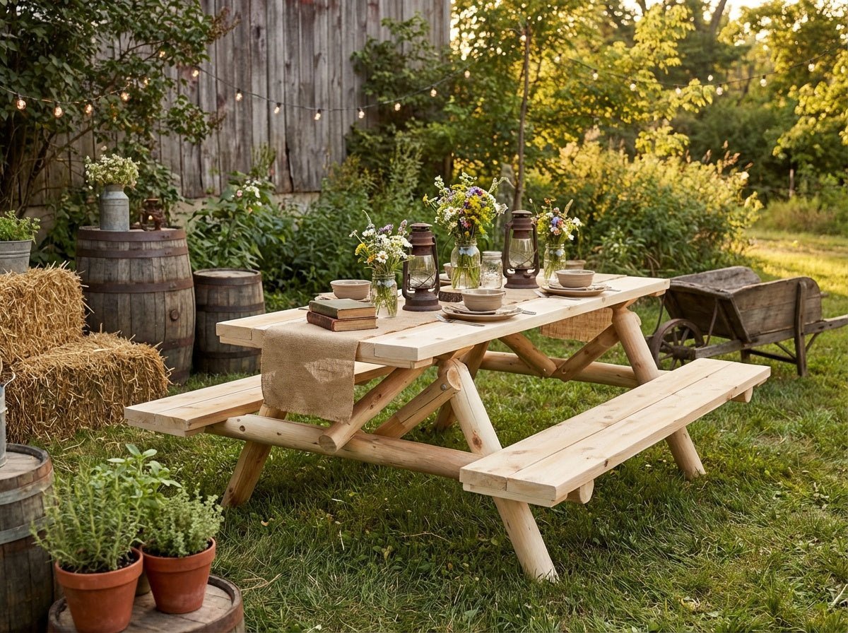 Outdoor Farmhouse Dining Table - HearthHub