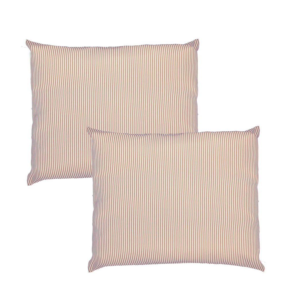 Beige Stripe Outdoor Slip Covers, Compatible with IKEA Duvholmen Kuddarna - HearthHub