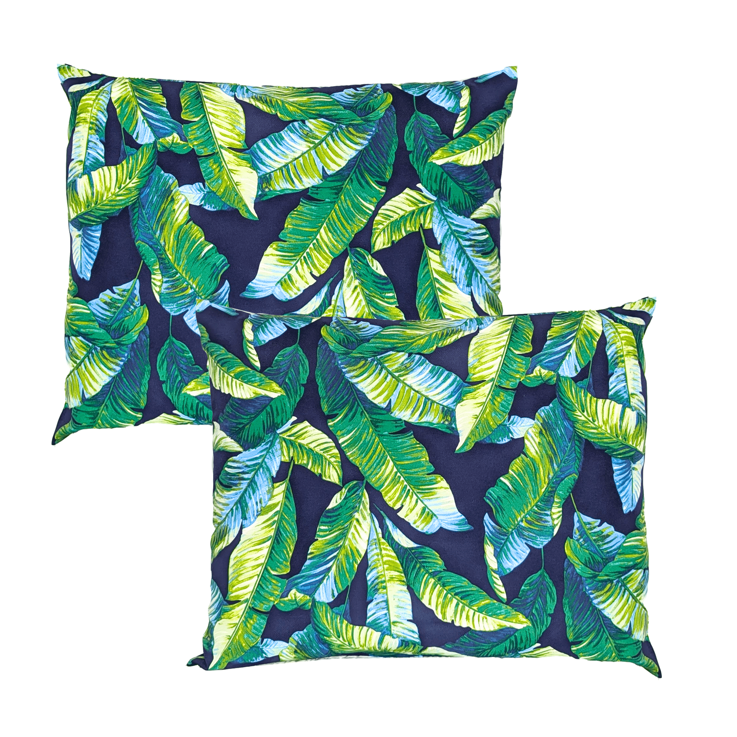 Banana Leaf Blue Rain Outdoor Slip Covers, Compatible with IKEA Duvholmen - HearthHub