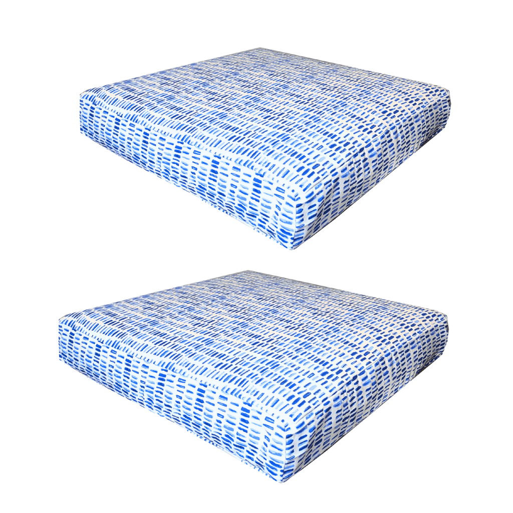 Banana Leaf Blue Rain Outdoor Slip Covers, Compatible with IKEA Duvholmen - HearthHub