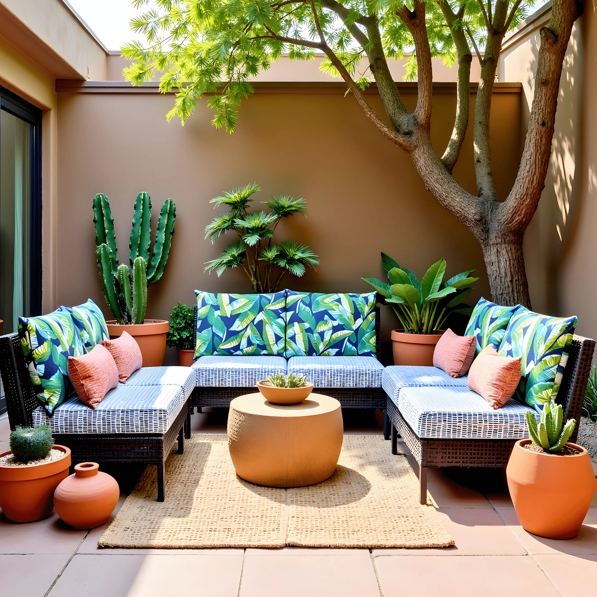 Banana Leaf Blue Rain Outdoor Slip Covers, Compatible with IKEA Duvholmen - HearthHub