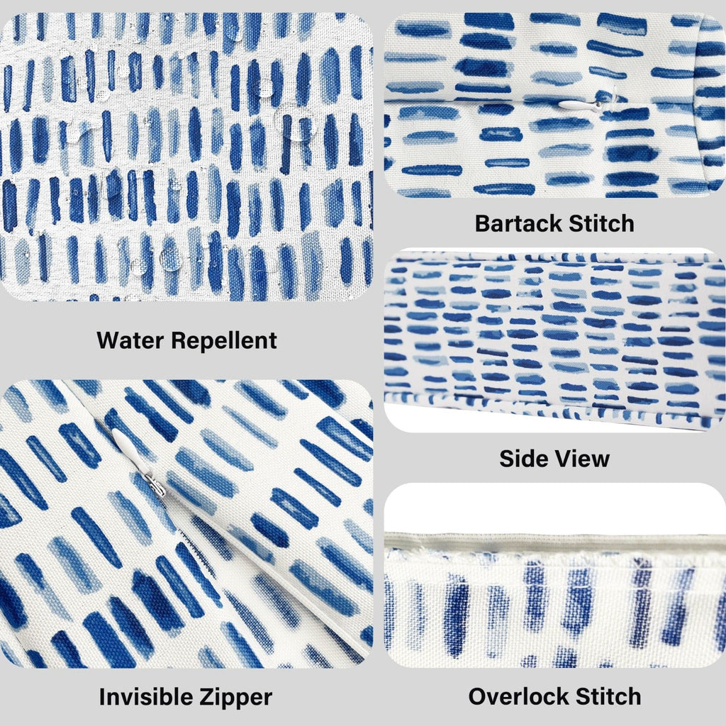 Banana Leaf Blue Rain Outdoor Slip Covers, Compatible with IKEA Duvholmen - HearthHub