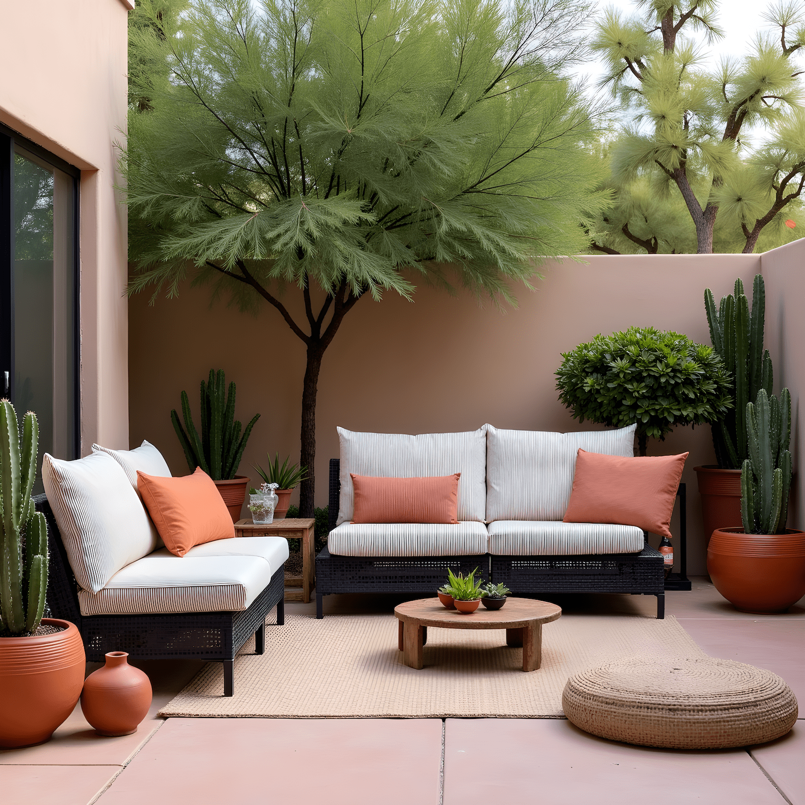 Beige Stripe Outdoor Slip Covers, Compatible with IKEA Duvholmen Kuddarna - HearthHub