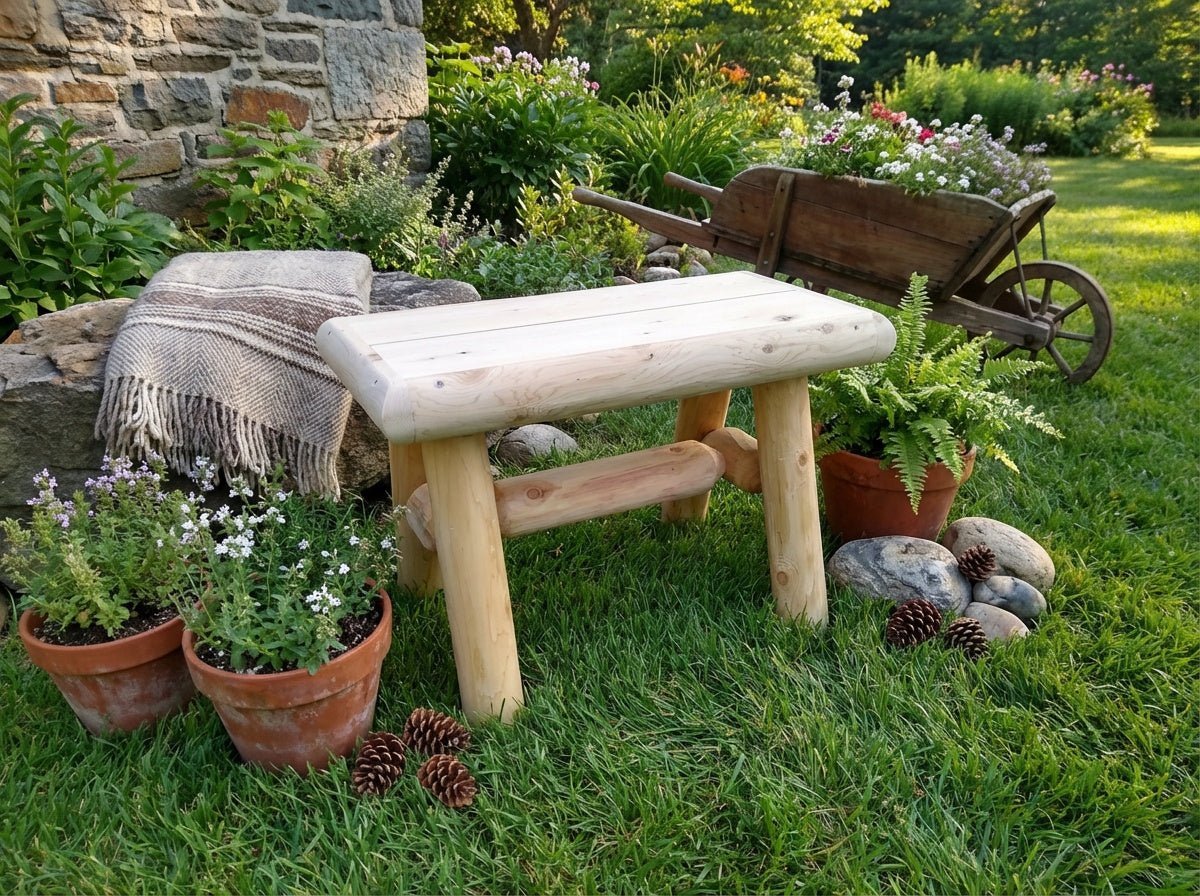 Rustic Wooden Outdoor Garden Bench - HearthHub