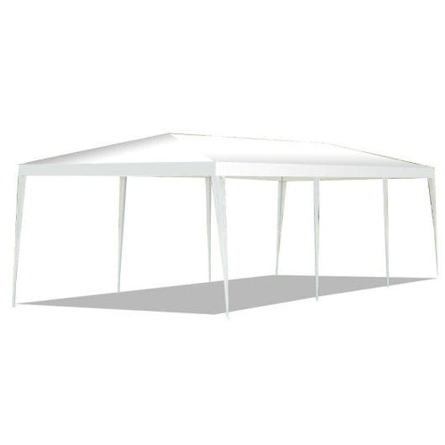 10 x 30 Feet Gazebo Canopy Tent with Connection Stakes and Wind Ropes - HearthHub