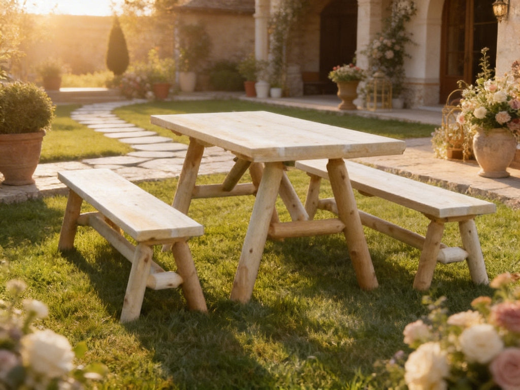 Solid Wood Farmhouse Dining Table - HearthHub