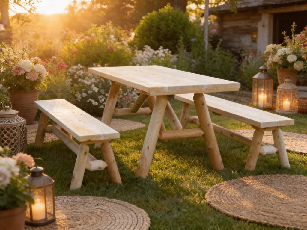 Solid Wood Farmhouse Dining Table - HearthHub
