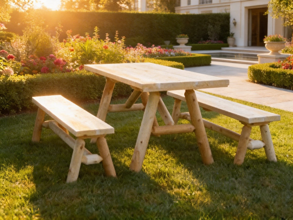 Solid Wood Farmhouse Dining Table - HearthHub