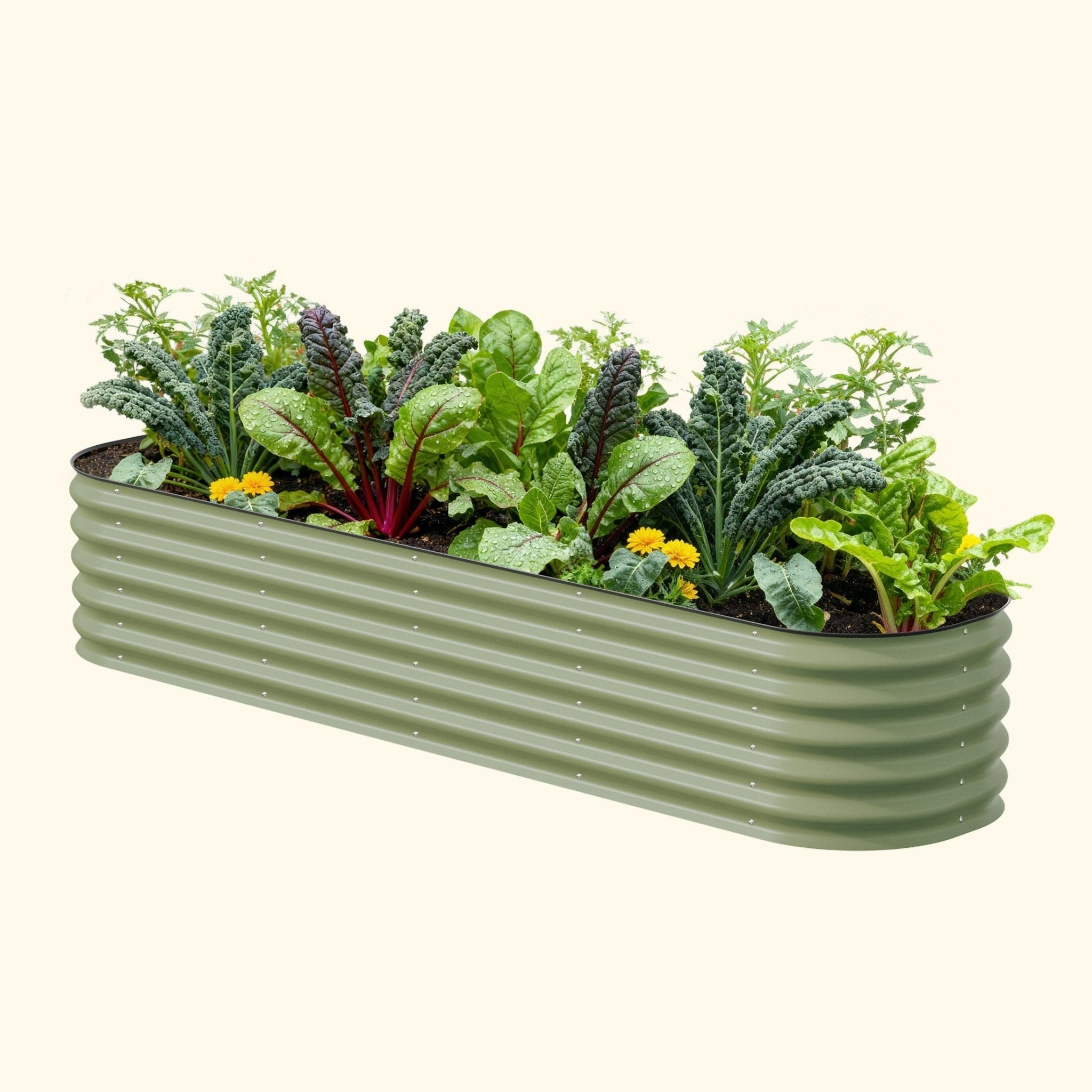 17" Tall 9 In 1 Large Modular Metal Raised Garden Bed Kit - HearthHub